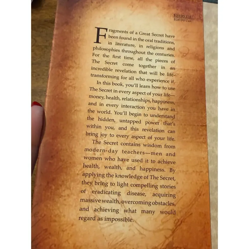 The Secret by Rhonda Byrne Hardcover Book